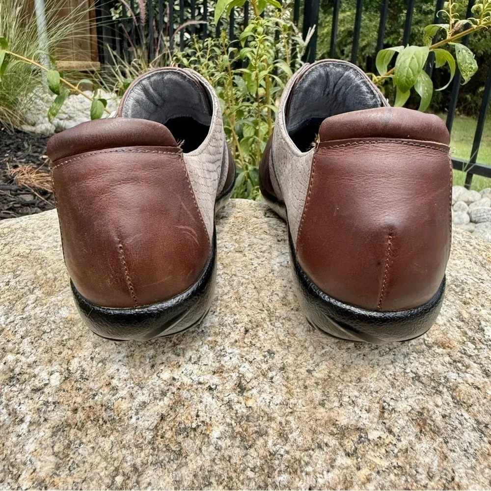 Naot Women's Tane Loafer Shoes Brown Haze Combo Sz 11 Casual Buckle Strap Comfy